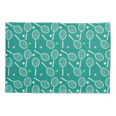 Tennis Racket Pattern Green Kussensloop (Achterkant)