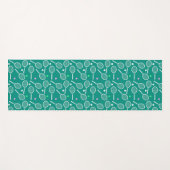 Tennis Racket Pattern Green Yogamat (Voorkant (horizontaal))