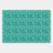 Tennis Racket Pattern Inpakpapier Vel (Voorkant 2)