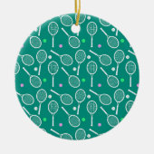 Tennis Racket Pattern Keramisch Ornament (Voorkant)