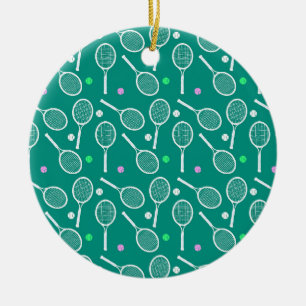 Tennis Racket Pattern Keramisch Ornament
