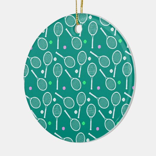 Tennis Racket Pattern Keramisch Ornament (Links)