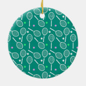 Tennis Racket Pattern Keramisch Ornament (Achterkant)
