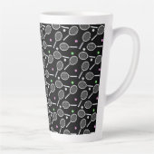Tennis Racket Pattern Latte Mok (Rechts)