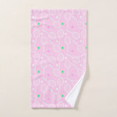 Tennis Racket Pattern Pastel Pink Bad Handdoek (Handdoek)