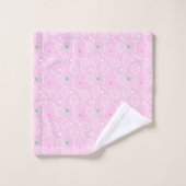 Tennis Racket Pattern Pastel Pink Bad Handdoek (Wasdoekje)
