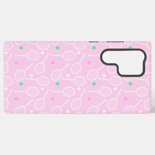 Tennis Racket Pattern Pastel Pink Samsung Galaxy Hoesje (Achterkant horizontaal)