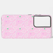 Tennis Racket Pattern Pastel Pink Samsung Galaxy Hoesje (Linkerkant)