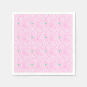 Tennis Racket Pattern Pastel Pink Servet (Voorkant)