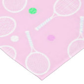 Tennis Racket Pattern Pastel Pink Tafelkleed (Gekanteld)