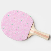 Tennis Racket Pattern Pastel Pink Tafeltennisbatje (Zijkant)