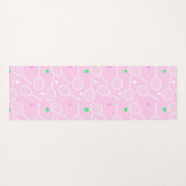Tennis Racket Pattern Pastel Pink Yogamat (Achterkant (horizontaal))