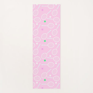 Tennis Racket Pattern Pastel Pink Yogamat