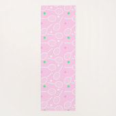 Tennis Racket Pattern Pastel Pink Yogamat (Achterkant)