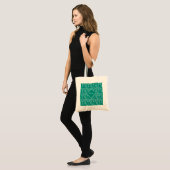 Tennis Racket Pattern Retro Green Tote Bag (Voorkant (model))