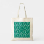 Tennis Racket Pattern Retro Green Tote Bag (Achterkant)