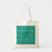 Tennis Racket Pattern Retro Green Tote Bag (Voorkant)
