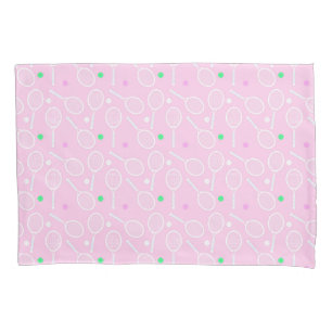 Tennis Racket Pattern roze Kussensloop