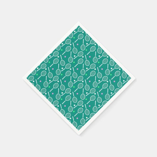 Tennis Racket Pattern Servet (Hoek)