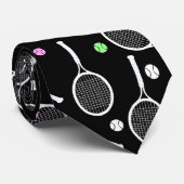 Tennis Racket Pattern Stropdas (Opgerold)