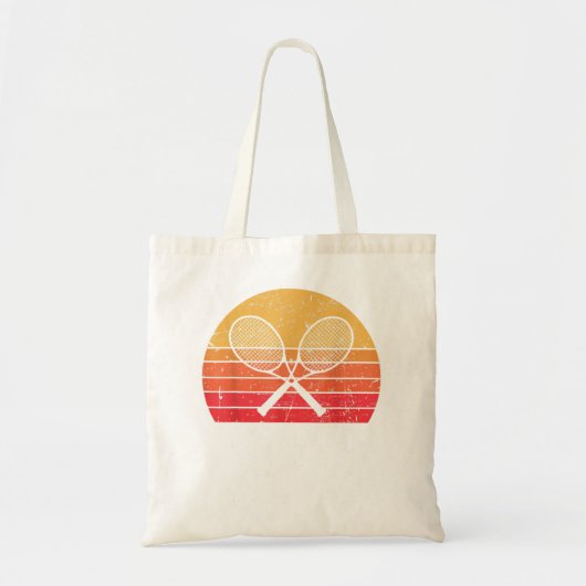 Tennis racket retro tennis player tennis g tote bag (Voorkant)