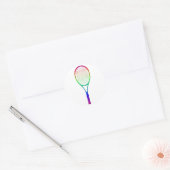 Tennis Racket Ronde Sticker (Envelop)