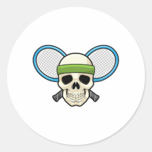 Tennis racket ronde sticker
