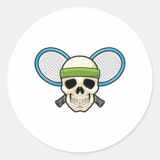 Tennis racket ronde sticker (Voorkant)