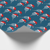Tennis Racket Santa Hat Cadeaupapier (Hoek)