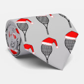 Tennis Racket Santa Hat Stropdas (Opgerold)