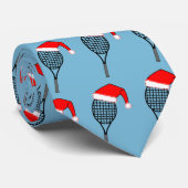 Tennis Racket Santa Hat Stropdas (Opgerold)