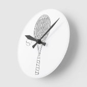 Tennis Racket Wall Clock Ronde Klok (Hoek)