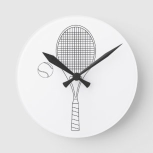 Tennis Racket Wall Clock Ronde Klok