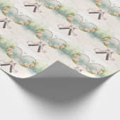 Tennis Racket with Floral Cadeaupapier (Hoek)