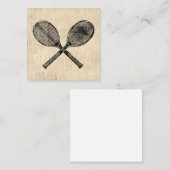 Tennis Rackets Antiek Tennis Racquet Script Paper Notitiekaartje (Voorkant / Achterkant)
