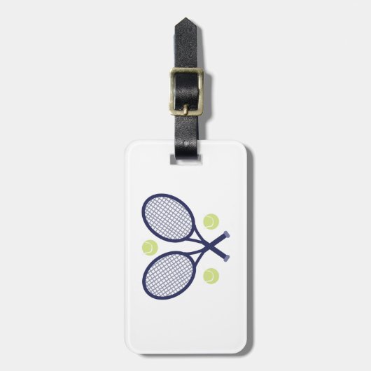 Tennis Rackets Bagagelabel (Voorkant verticaal)