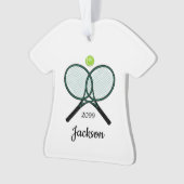 Tennis Rackets & Ball Kerst Acryl Ornament (voorkant)