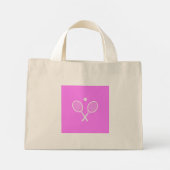 Tennis Rackets & Ball Pink Mini Tote Bag (Achterkant)