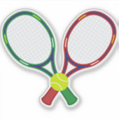 Tennis Rackets & Ball Sticker (Voorkant)