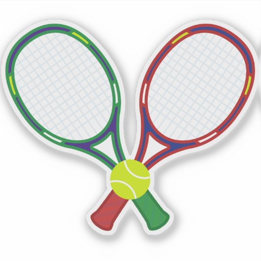 Tennis Rackets & Ball Sticker (Voorkant)