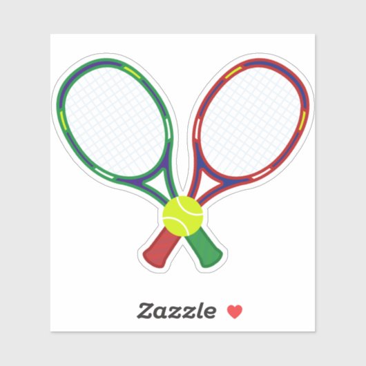 Tennis Rackets & Ball Sticker (Vel)