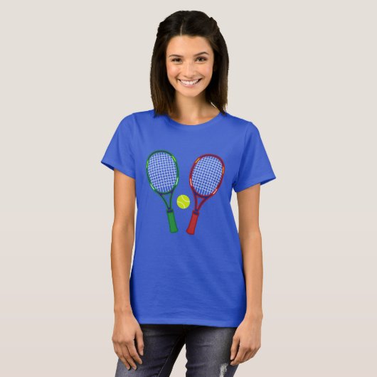 Tennis Rackets & Ball T-shirt (Voorkant volledig)