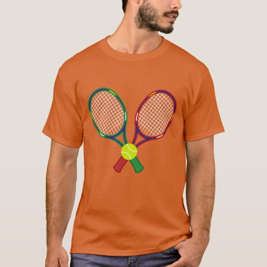 Tennis Rackets & Ball T-shirt (Voorkant)