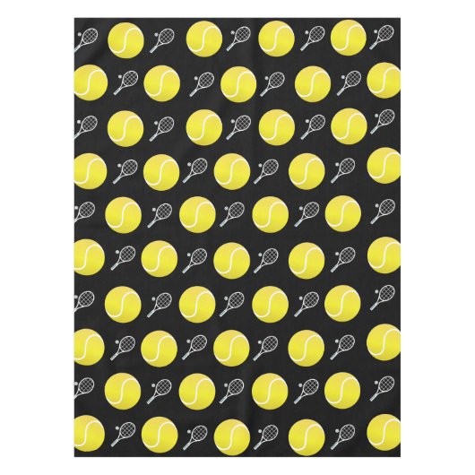 Tennis Rackets Ballen Patroon Speler Coach Gift Tafelkleed (Voorkant)