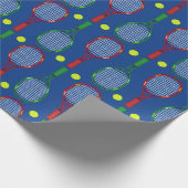 Tennis Rackets & Balls Pattern Cadeaupapier (Hoek)