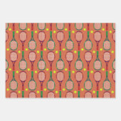 Tennis Rackets & Balls Pattern Inpakpapier Vel (Voorkant 2)