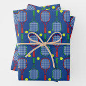 Tennis Rackets & Balls Pattern Inpakpapier Vel (In situ)