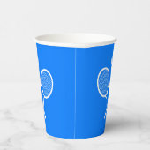 Tennis Rackets Blue Backgroud Party Papieren Bekers (Rechts)