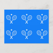 Tennis Rackets Blue Background Briefkaart (Voorkant)