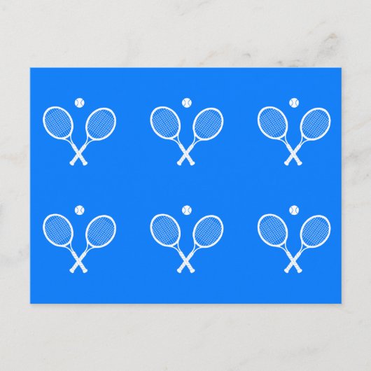 Tennis Rackets Blue Background Briefkaart (Voorkant)